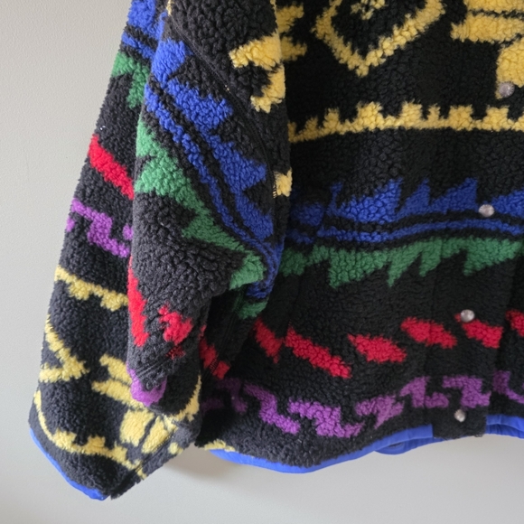 NWOT Polo Ralph Lauren L Tribal Gorpcore Indie Sleeze Ski Teddy Fleece Jacket - Picture 11 of 16